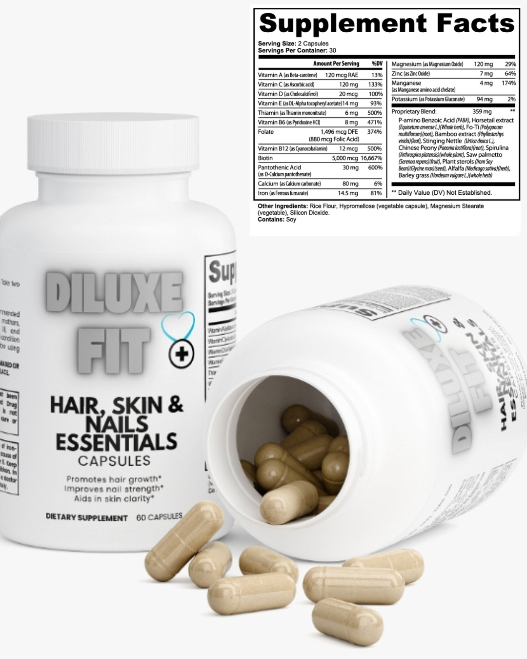 DiLuxe Fit Hair, Skin & Nails Capsules