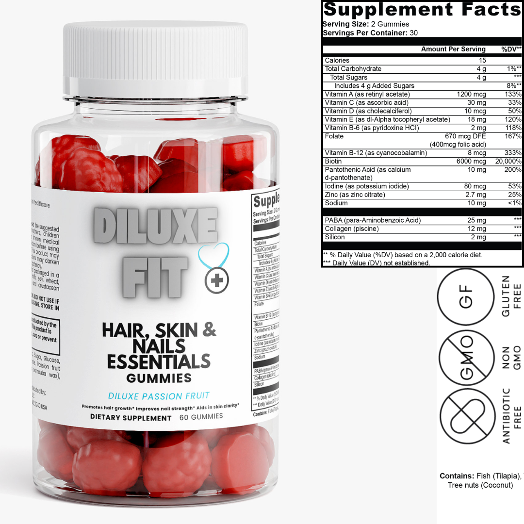 DiLuxe Fit Hair, Skin & Nails Gummies